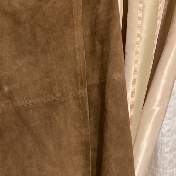 Faconnable brown suede lined skirt wrap knee length-12-Bundle discount - Picture 4 of 12